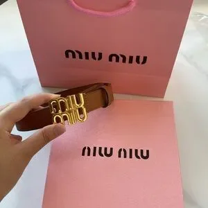 Miu Miu | Accessories | Miu Miu Womens Gold Logo Lettering  display picture 1